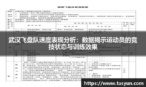 武汉飞盘队速度表现分析：数据揭示运动员的竞技状态与训练效果